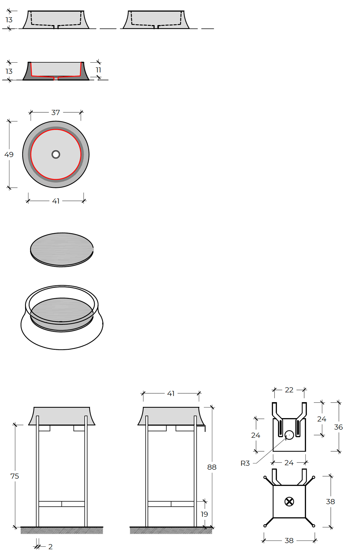 Lavabo lunaire